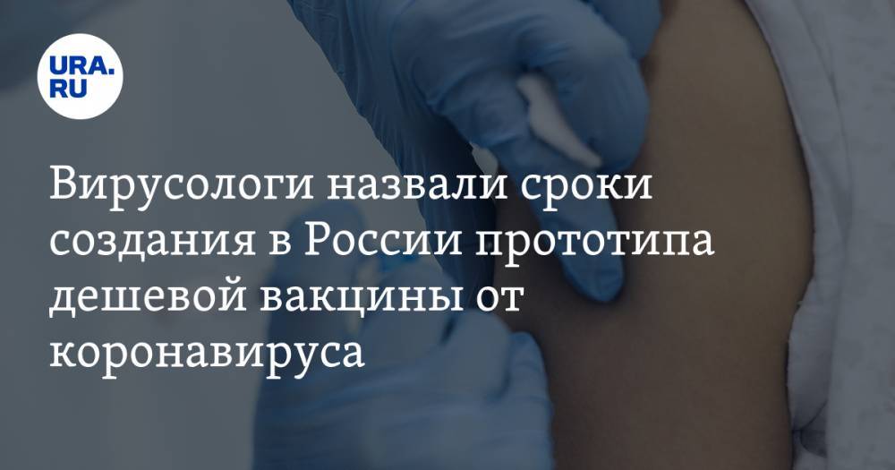 Вирусологи назвали сроки создания в России прототипа дешевой вакцины от коронавируса - ura.news - Россия