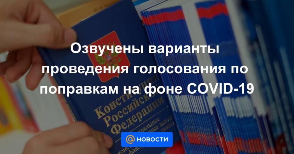 Евгений Шевченко - Озвучены варианты проведения голосования по поправкам на фоне COVID-19 - news.mail.ru