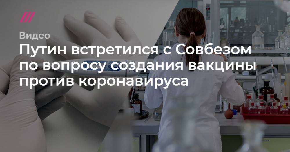 Путин встретился с Совбезом по вопросу создания вакцины против коронавируса - tvrain.ru - Россия