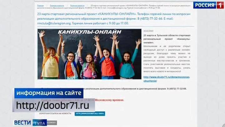 Культурный отдых школьникам обеспечит проект "Каникулы-онлайн" - vesti.ru - Тула