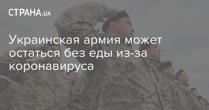 Украинская армия может остаться без еды из-за коронавируса - strana.ua - Украина