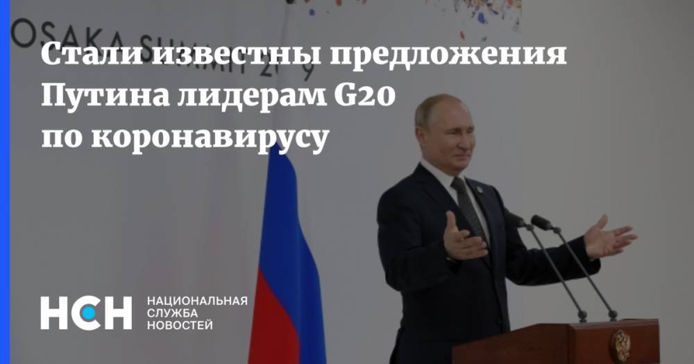 Владимир Путин - Стали известны предложения Путина лидерам G20 по коронавирусу - nsn.fm - Россия