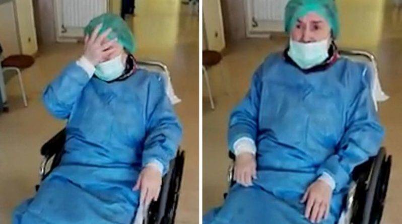 86-летняя итальянка расплакалась в момент выписки из больницы после 7-недельного лечения коронавируса (видео) - usa.one - Италия