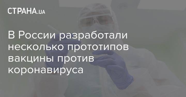 Вероника Скворцова - В России разработали несколько прототипов вакцины против коронавируса - strana.ua - Россия - Китай