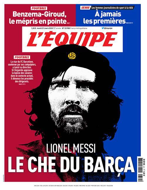 Французский журнал поместил Месси на обложку, сравнив его с Че Геварой - nakanune.ru - Барселона