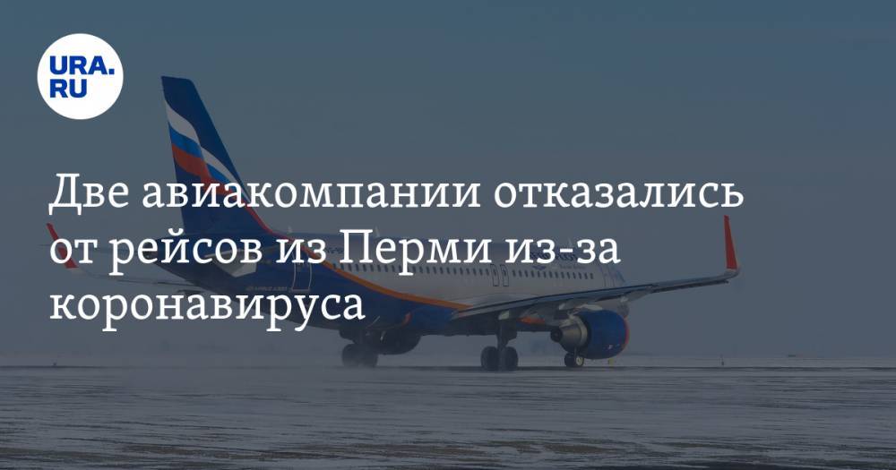 Две авиакомпании отказались от рейсов из Перми из-за коронавируса - ura.news - Москва - Пермь - Уфа