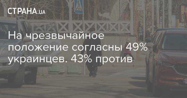 На чрезвычайное положение согласны 49% украинцев. 43% против - strana.ua - республика Крым