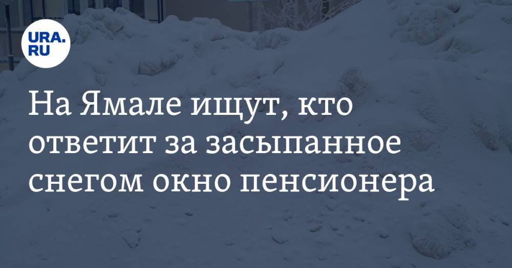 На Ямале ищут, кто ответит за засыпанное снегом окно пенсионера - ura.news - округ Янао - Ноябрьск
