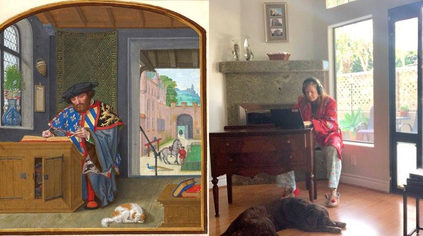 Искусство на карантине: пользователи соцсетей воссоздают дома шедевры живописи - belta.by - Минск - Лос-Анджелес