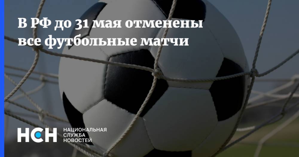 В РФ до 31 мая отменены все футбольные матчи - nsn.fm - Россия