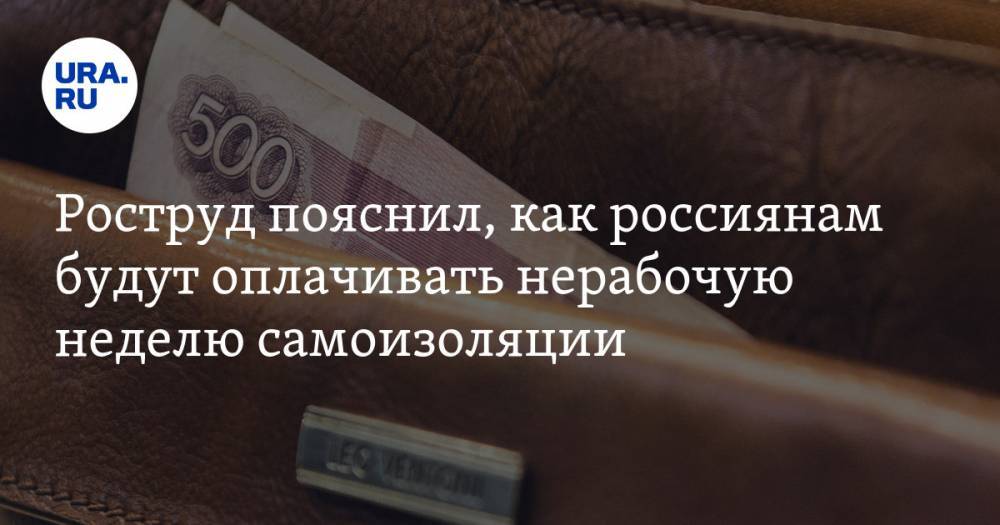Иван Шкловец - Роструд пояснил, как россиянам будут оплачивать нерабочую неделю самоизоляции - ura.news