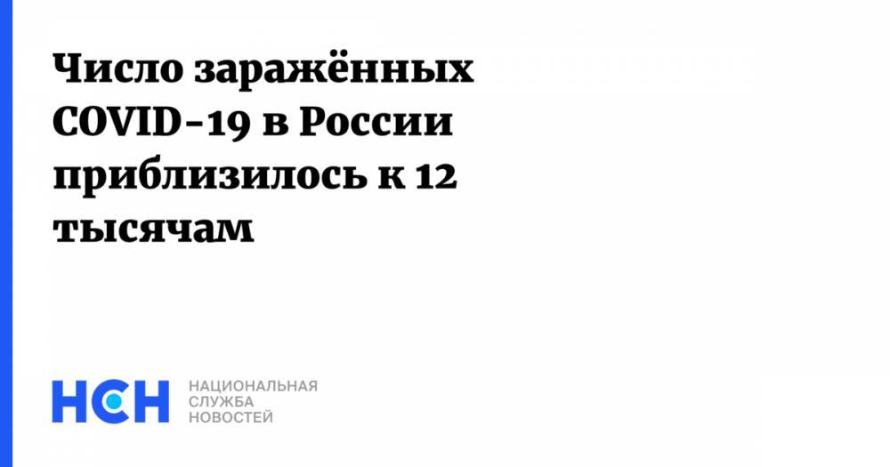 Число заражённых COVID-19 в России приблизилось к 12 тысячам - nsn.fm - Россия - Москва