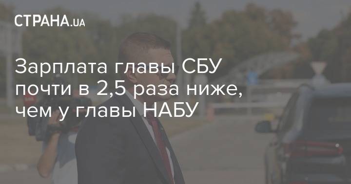 Иван Баканов - Зарплата главы СБУ почти в 2,5 раза ниже, чем у главы НАБУ - strana.ua - Украина