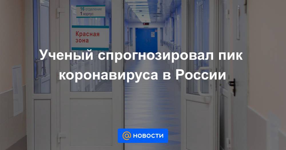 Ученый спрогнозировал пик коронавируса в России - news.mail.ru - Россия
