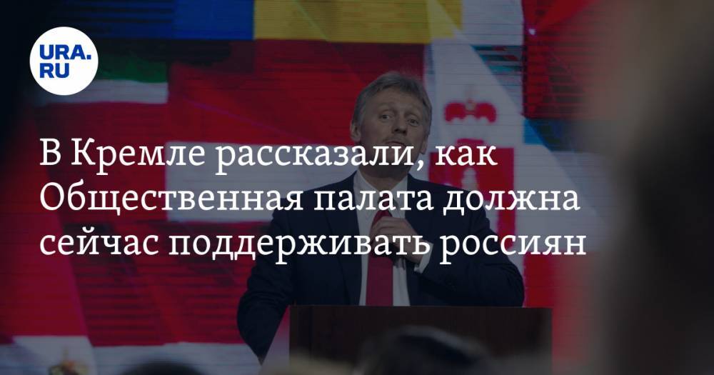 Владимир Путин - Дмитрий Песков - В Кремле рассказали, как Общественная палата должна сейчас поддерживать россиян - ura.news - Россия