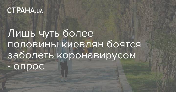 Виталий Кличко - Лишь чуть более половины киевлян боятся заболеть коронавирусом - опрос - strana.ua