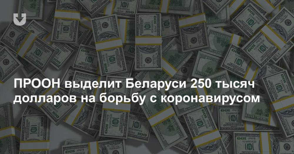 ПРООН выделит Беларуси 250 тысяч долларов на борьбу с коронавирусом - news.tut.by - Белоруссия