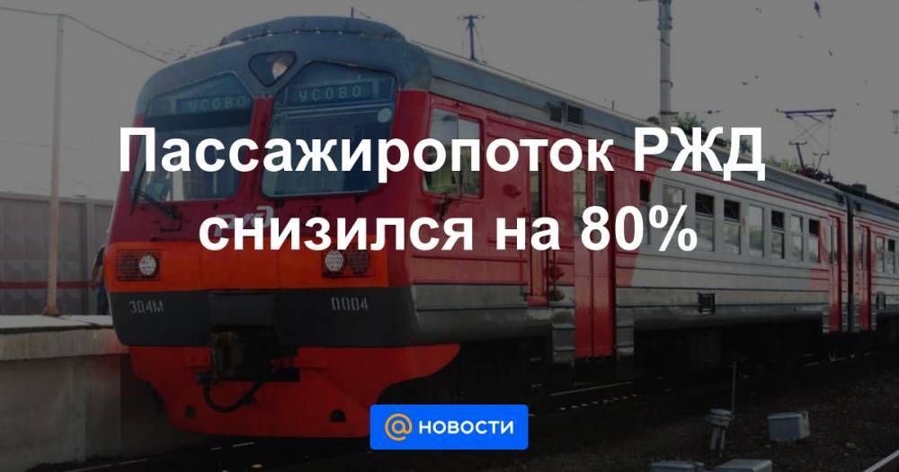 Пассажиропоток РЖД снизился на 80% - news.mail.ru - Россия - с. 15 Апреля