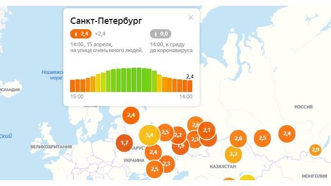 Индекс самоизоляции петербуржцев в среду просел до 2,4 баллов - piter.tv - Санкт-Петербург