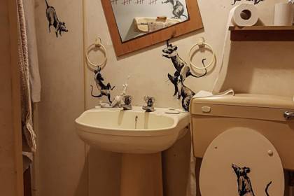 Бэнкси нарисовал картину о самоизоляции в туалете - lenta.ru
