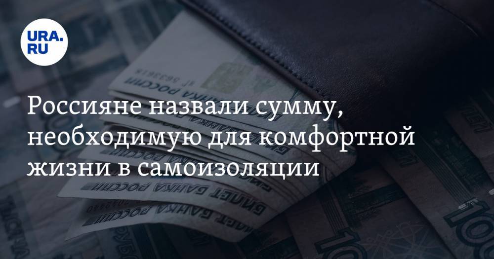Россияне назвали сумму, необходимую для комфортной жизни в самоизоляции - ura.news - Россия