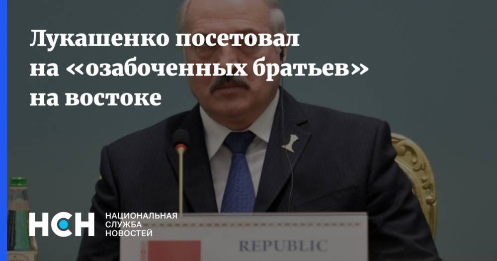 Александр Лукашенко - Лукашенко посетовал на «озабоченных братьев» на востоке - nsn.fm - Белоруссия
