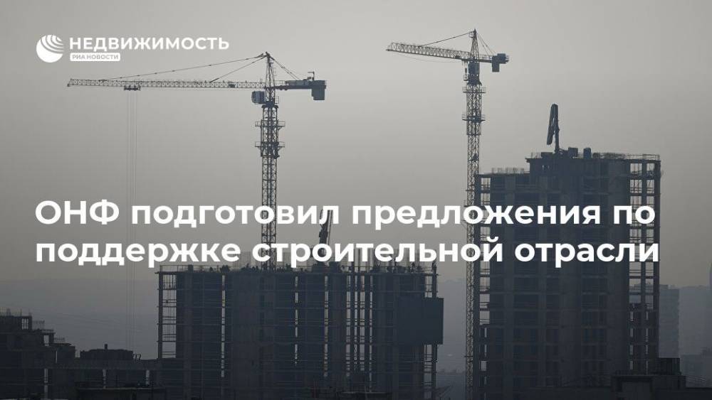 Елен Цунаев - ОНФ подготовил предложения по поддержке строительной отрасли - realty.ria.ru - Россия - Москва