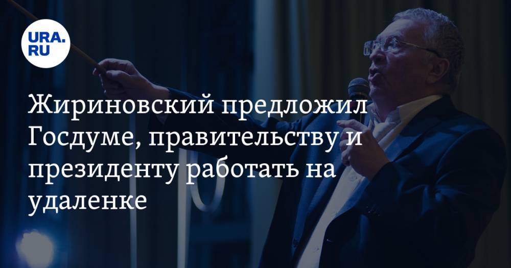Владимир Жириновский - Жириновский предложил Госдуме, правительству и президенту работать на удаленке - ura.news - Россия