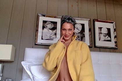 Белла Хадид - Самая красивая женщина в мире поделилась снимками в пальто на голое тело - lenta.ru - Сша