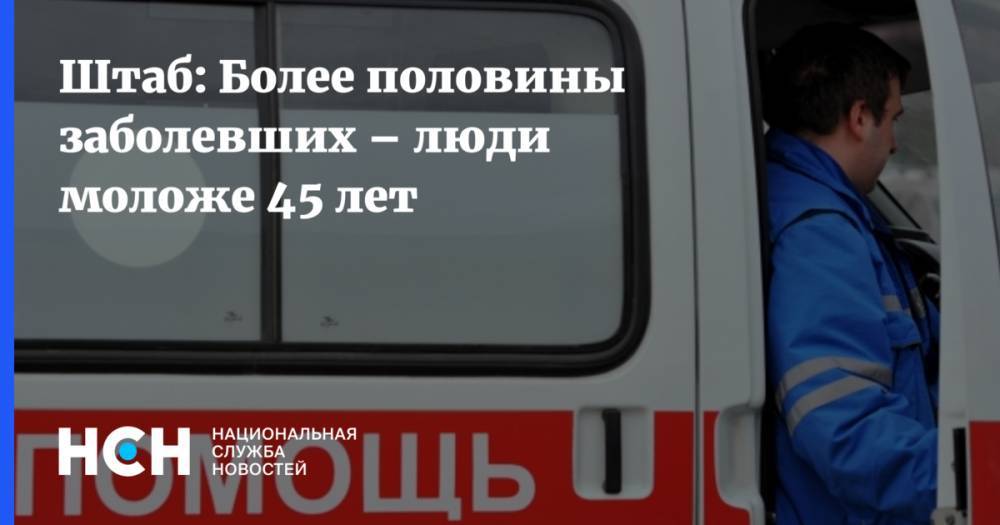Штаб: Более половины заболевших – люди моложе 45 лет - nsn.fm - Москва