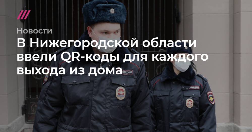 В Нижегородской области ввели QR-коды для каждого выхода из дома - tvrain.ru - Нижегородская обл.