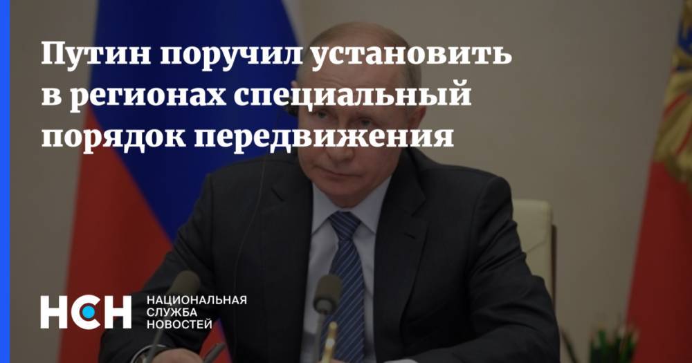 Владимир Путин - Путин поручил установить в регионах специальный порядок передвижения - nsn.fm