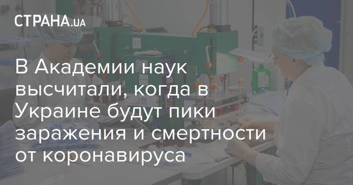 В Академии наук высчитали, когда в Украине будут пики заражения и смертности от коронавируса - strana.ua - Украина