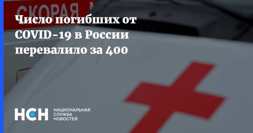 Число погибших от COVID-19 в России перевалило за 400 - nsn.fm - Россия