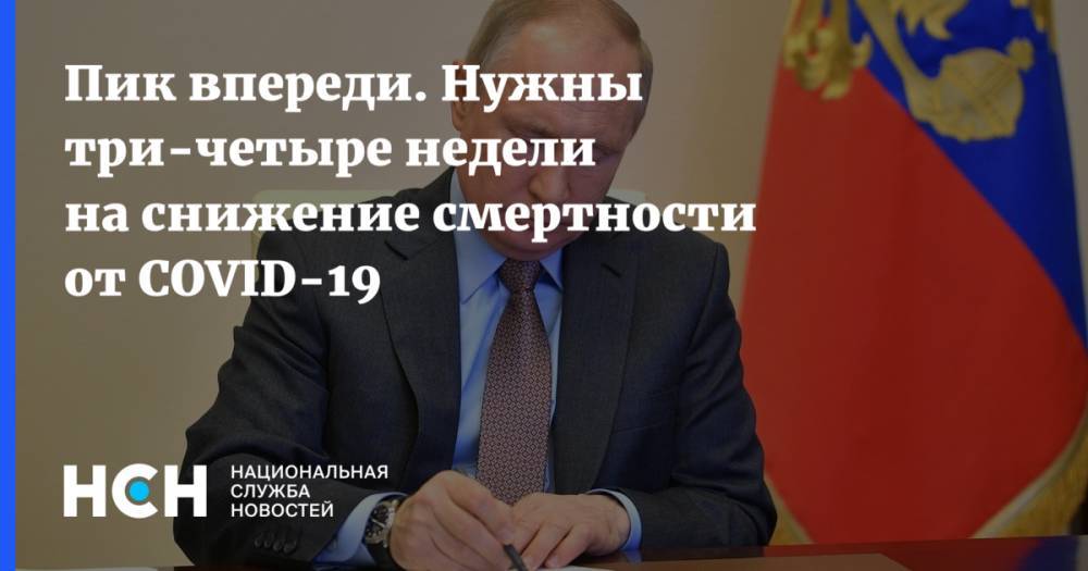 Владимир Путин - Пик впереди. Нужны три-четыре недели на снижение смертности от COVID-19 - nsn.fm - Россия