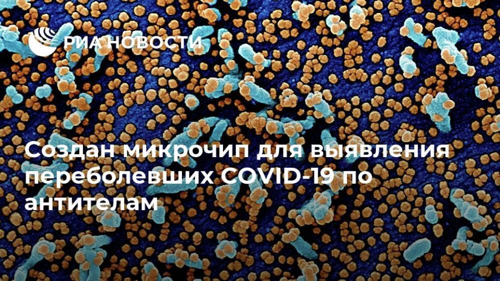 Создан микрочип для выявления переболевших COVID-19 по антителам - ria.ru - Москва - Сша
