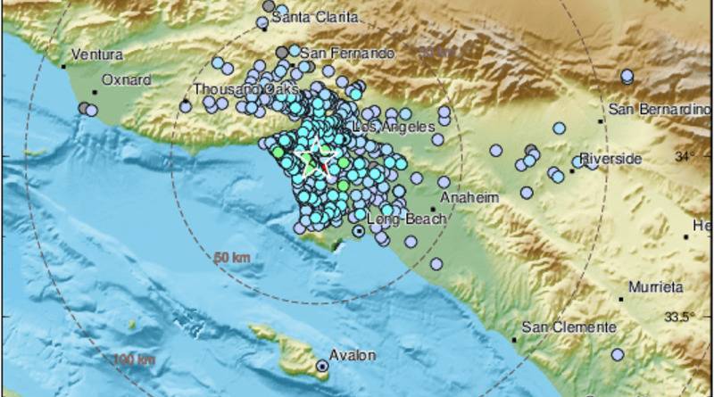 В Лос-Анджелесе произошло землетрясение в тектоническом разломе силой почти 4 балла - usa.one - Сша - Лос-Анджелес - штат Калифорния - county Hill