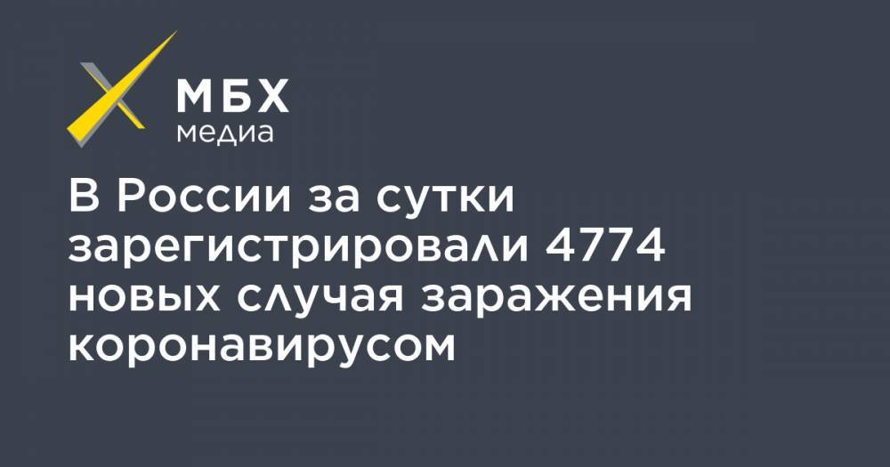 В России за сутки зарегистрировали 4774 новых случая заражения коронавирусом - mbk.news - Россия