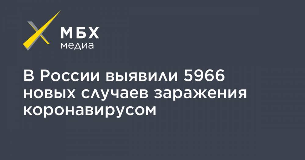 В России выявили 5966 новых случаев заражения коронавирусом - mbk.news - Россия