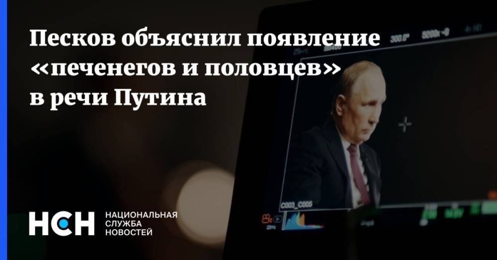 Владимир Путин - Дмитрий Песков - Песков объяснил появление «печенегов и половцев» в речи Путина - nsn.fm - Россия