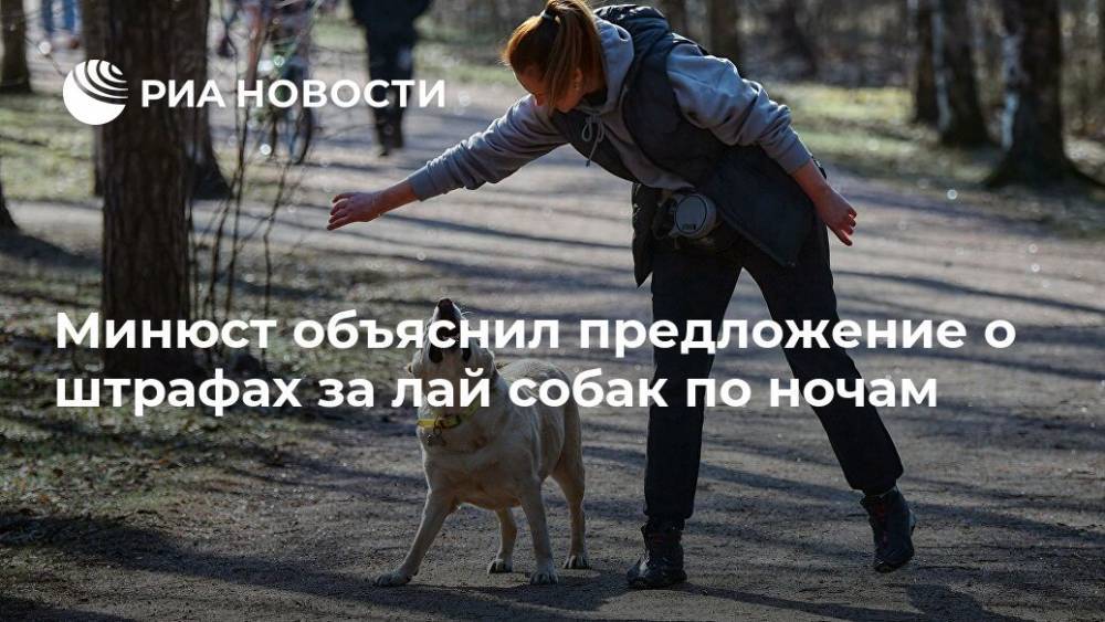 Минюст объяснил предложение о штрафах за лай собак по ночам - ria.ru - Россия - Москва
