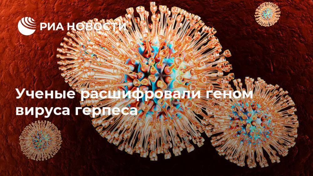 Ученые расшифровали геном вируса герпеса - ria.ru - Москва