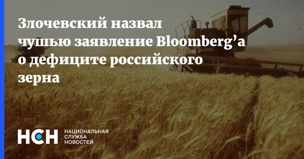 Аркадий Злочевский - Злочевский назвал чушью заявление Bloomberg’а о дефиците российского зерна - nsn.fm - Россия