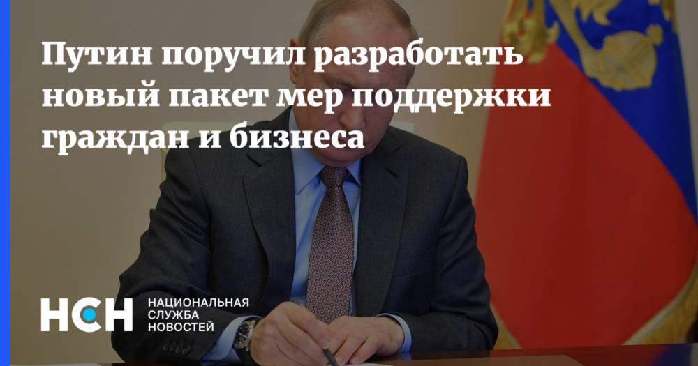 Владимир Путин - Путин поручил разработать новый пакет мер поддержки граждан и бизнеса - nsn.fm - Россия