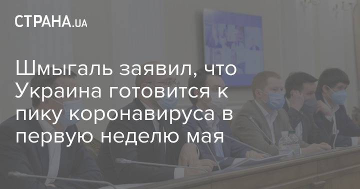 Денис Шмыгаль - Шмыгаль заявил, что Украина готовится к пику коронавируса в первую неделю мая - strana.ua - Украина