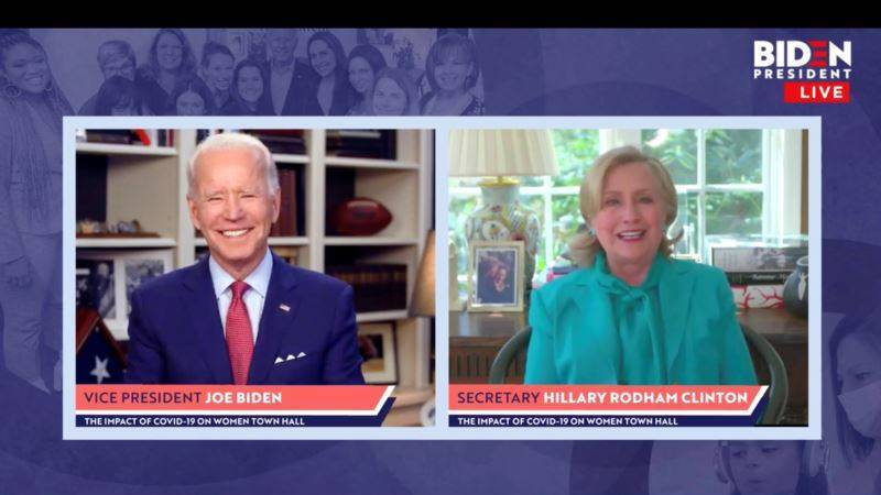 Джон Байден - Хиллари Клинтон - Хиллари Клинтон выразила поддержку Джо Байдену - golos-ameriki.ru