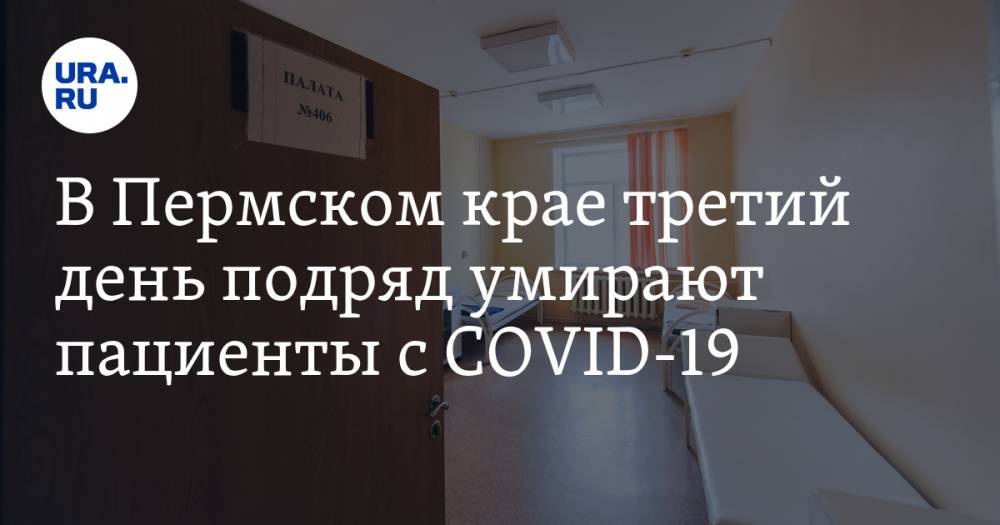 В Пермском крае третий день подряд умирают пациенты с COVID-19 - ura.news - Пермь - Пермский край