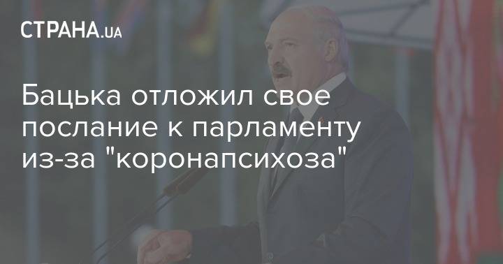 Александр Лукашенко - Бацька отложил свое послание к парламенту из-за "коронапсихоза" - strana.ua - Украина - Белоруссия