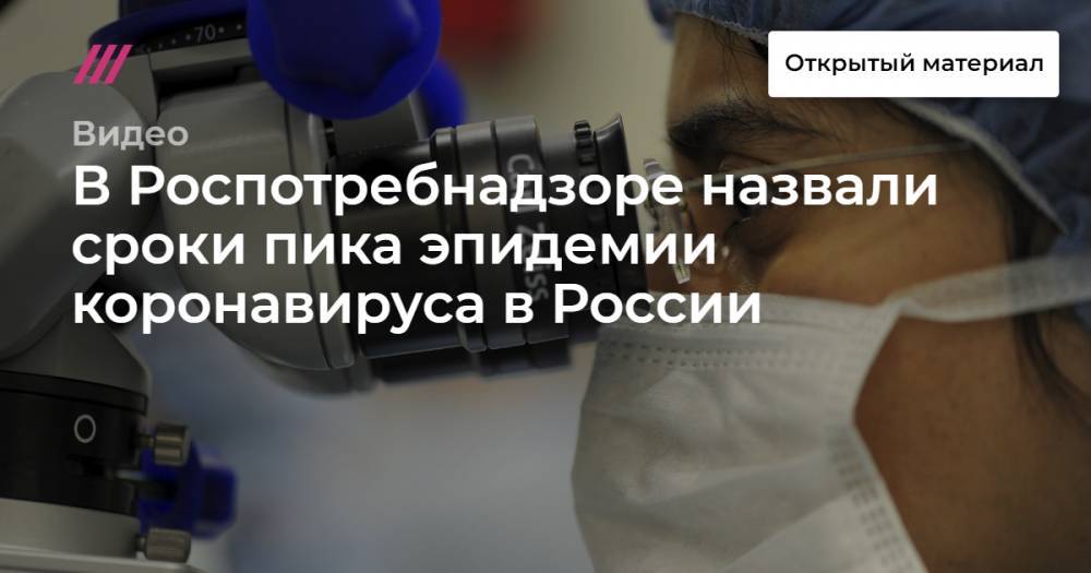 В Роспотребнадзоре назвали сроки пика эпидемии коронавируса в России - tvrain.ru - Россия