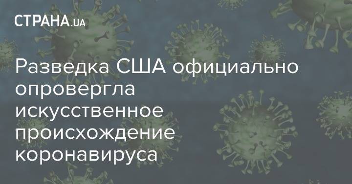 Разведка США официально опровергла искусственное происхождение коронавируса - strana.ua - Сша